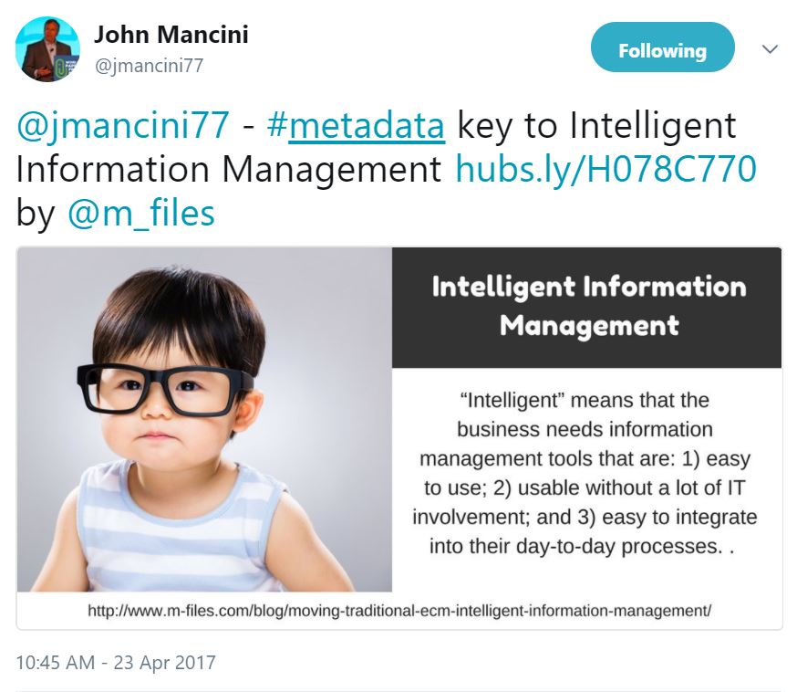 John Mancini Intelligent Information Management